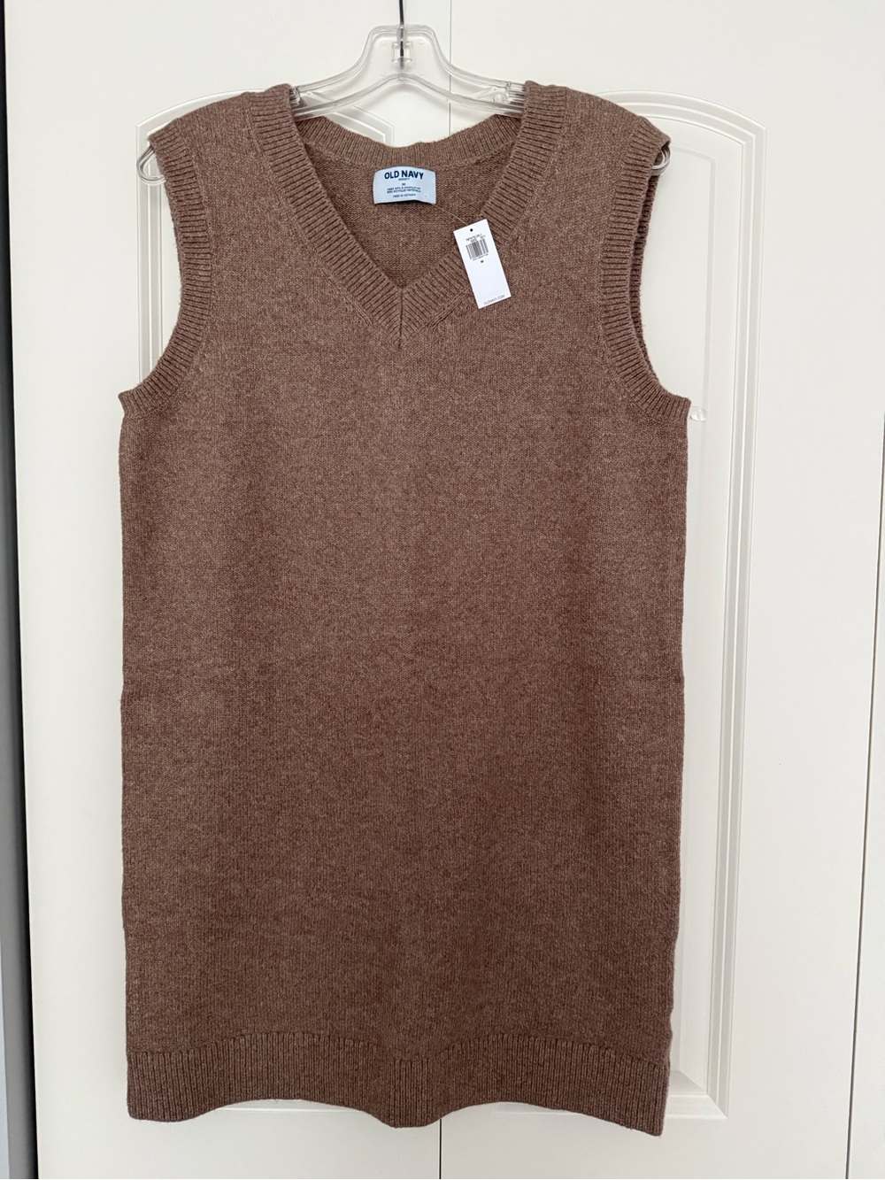 Old Navy Brown Sleeveless V-Neck Sweater Dress
